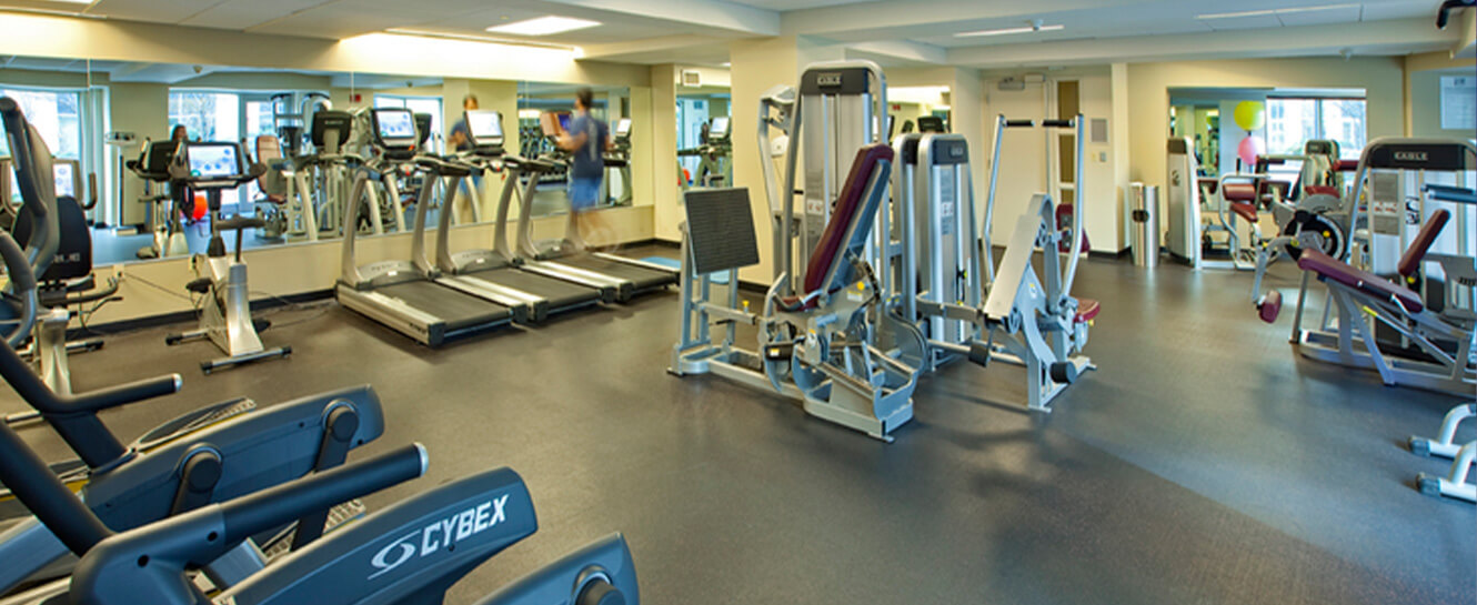 A fully-equipped fitness center